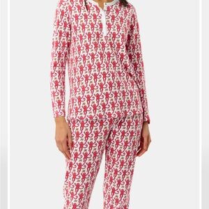 Roller Rabbit Pink and White Pajama Set